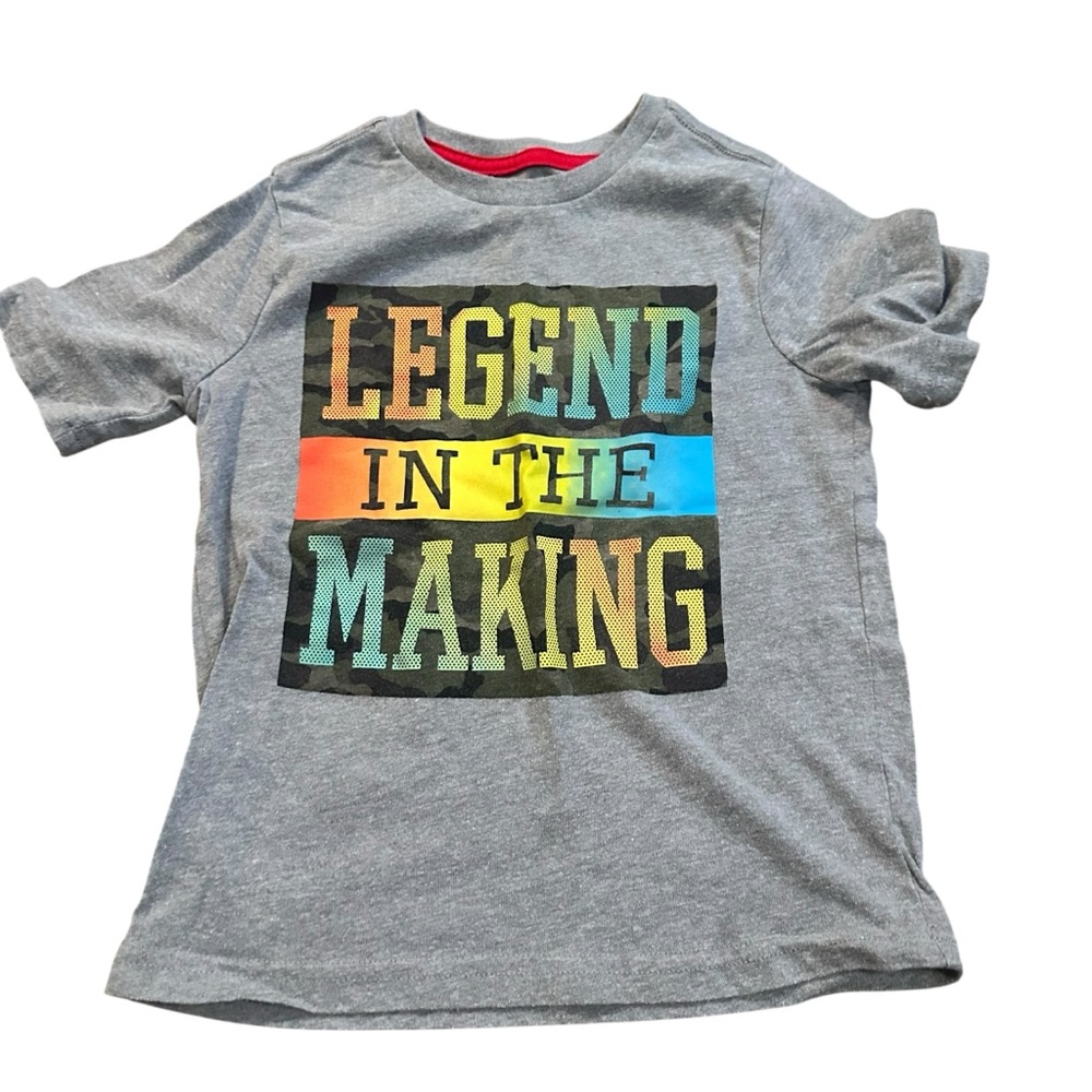 Boys Gray Short Sleeve Shirt Size 7